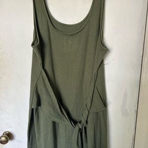 aerie Green Knot Front Mini Dress